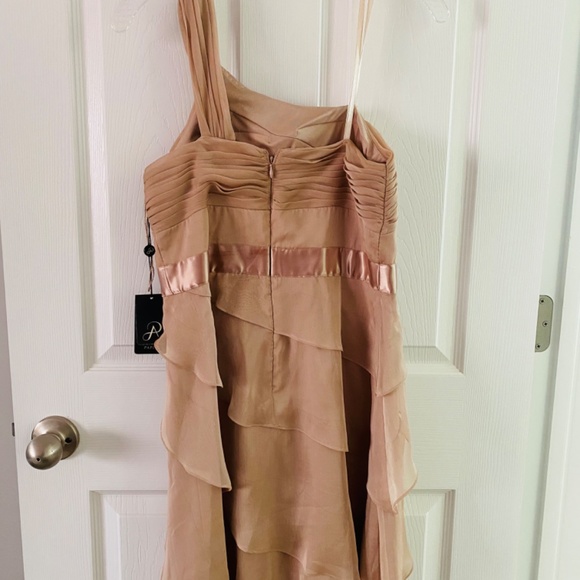 Dress | size 6 | Adrianna Pappel | Cocktail  | Champagne, blush, nude - Picture 4 of 14